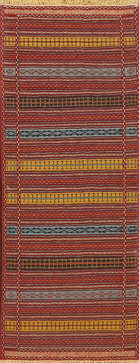 Tribal Kilim Sirjan Persian Runner Rug 2x7