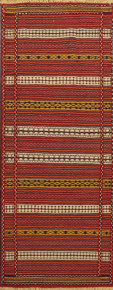Tribal Kilim Sirjan Persian Runner Rug 2x6