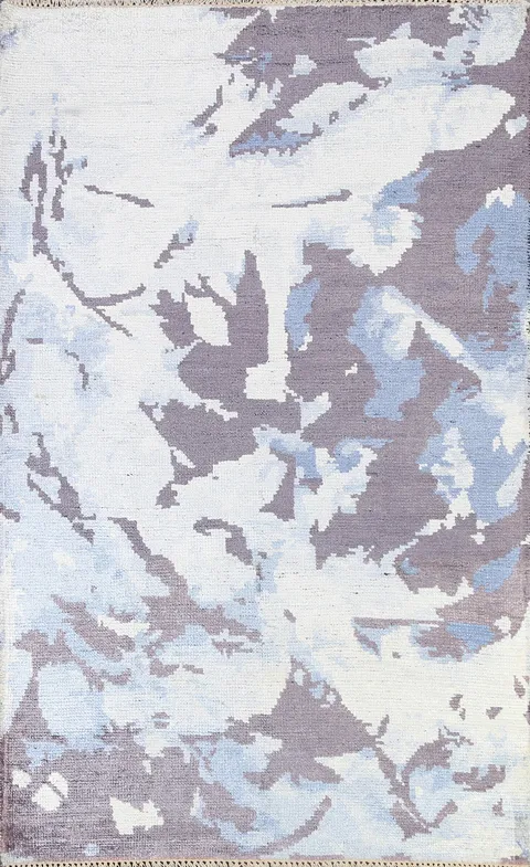 Contemporary Abstract Oriental Area Rug 5x8