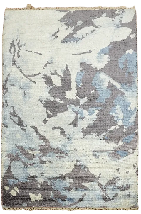 Contemporary Abstract Oriental Area Rug 5x8