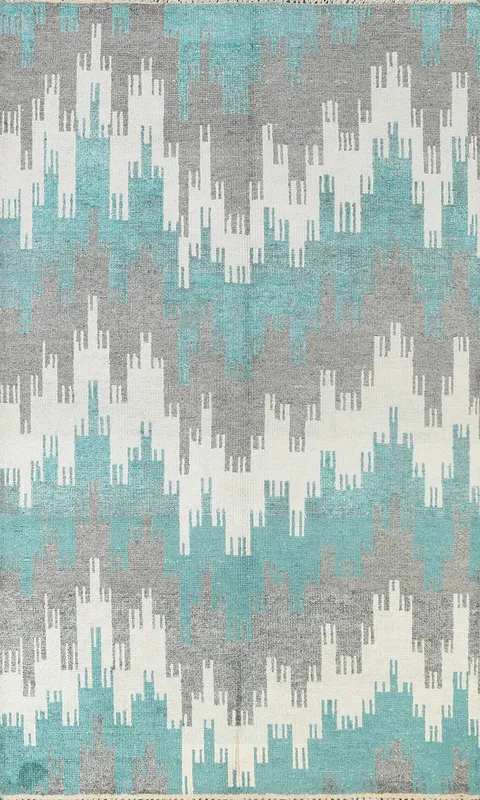 Contemporary Abstract Oriental Area Rug 5x8