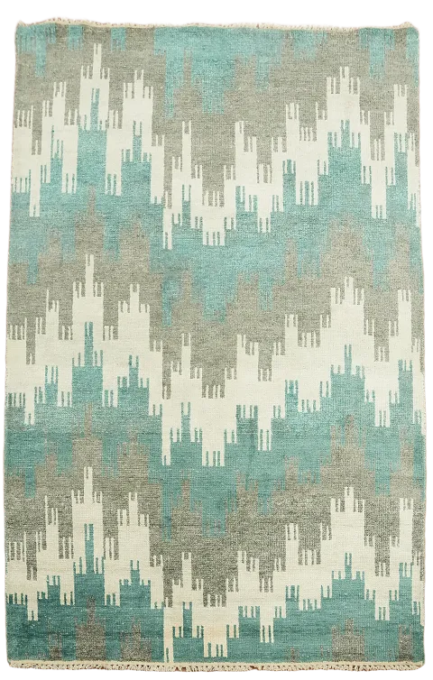 Contemporary Abstract Oriental Area Rug 5x8