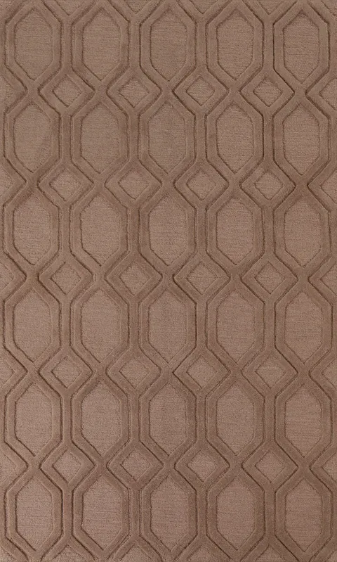 Hand Tufted Trellis Area Rug 5x8