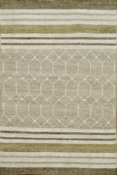 Modern Abstract Oriental Area Rug 4x6