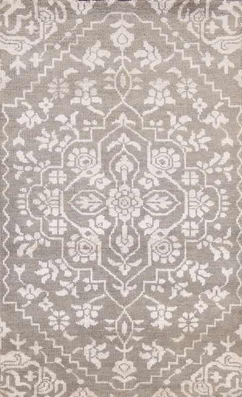 Abstract Oriental Area Rug 4x6