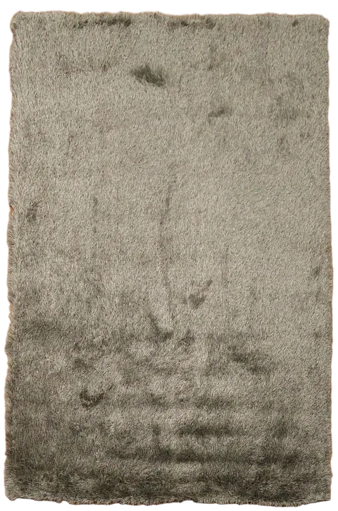 Luxurious Plush Silver Grey Shaggy Living Room Rug 6x9 ft