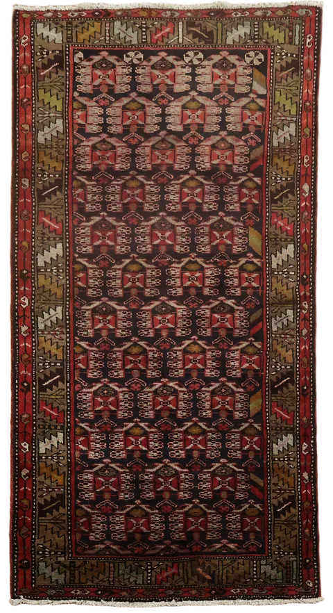 Intricate Geometric Patterned Traditional Area Rug Design 4x7