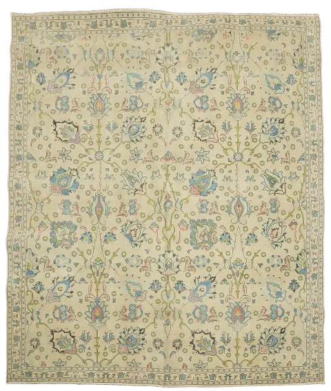 Floral Tabriz Persian Area Rug 7x9