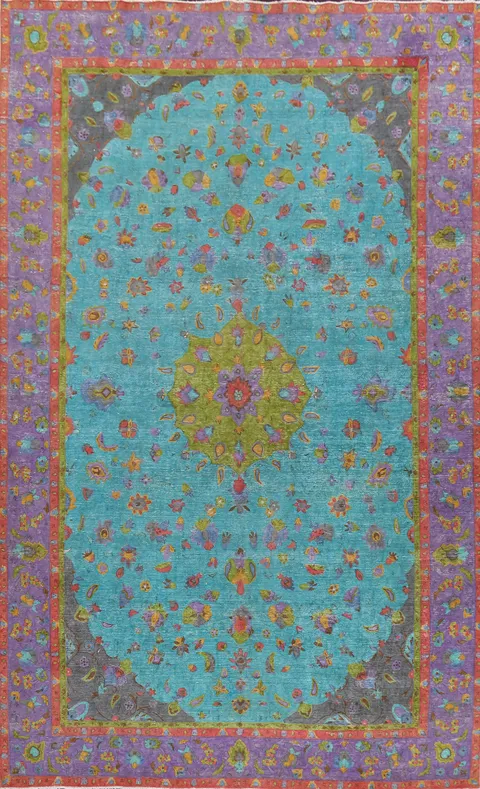 Floral Tabriz Persian Area Rug 9x13