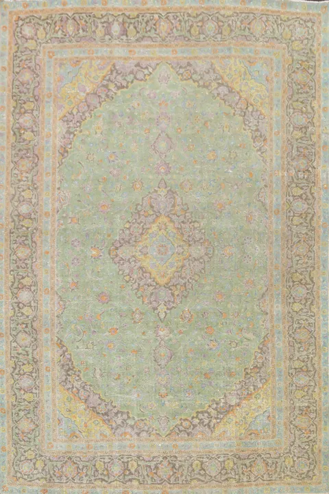 Floral Kashan Persian Area Rug 10x13