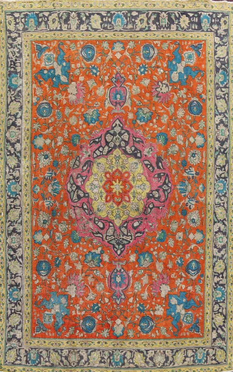 Floral Tabriz Persian Area Rug 9x13