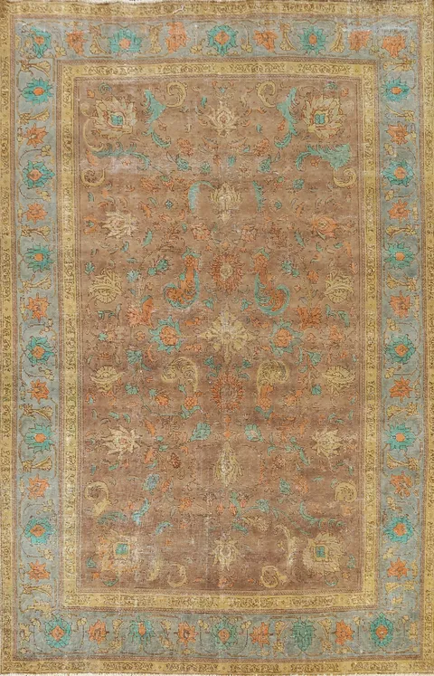 Floral Tabriz Persian Area Rug 7x10