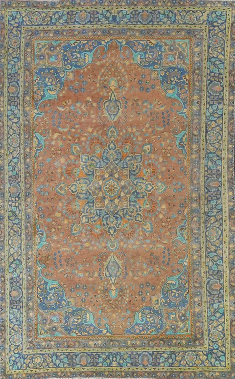 Floral Mashad Persian Area Rug 6x9