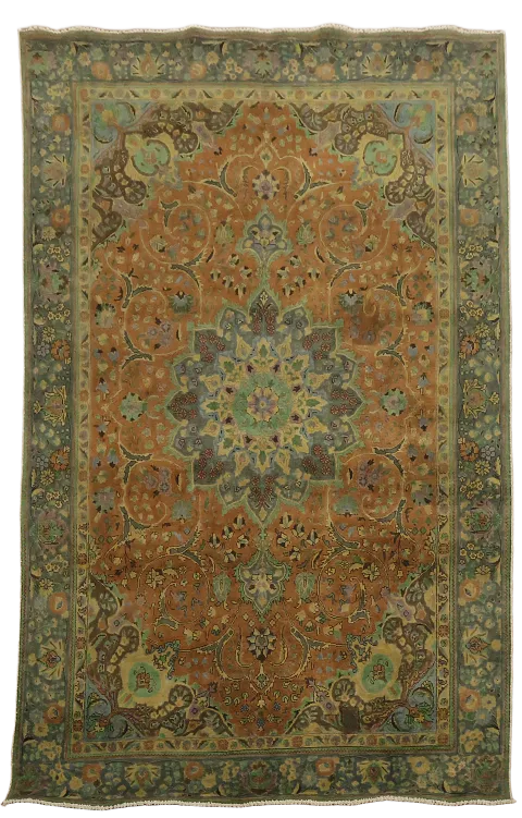 Vintage Traditional Tabriz Persian Area Rug 6x10