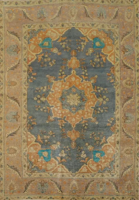 Floral Tabriz Persian Area Rug 6x9