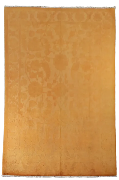Vegetable Dye Carved Oushak Chobi Oriental Area Rug 6x9