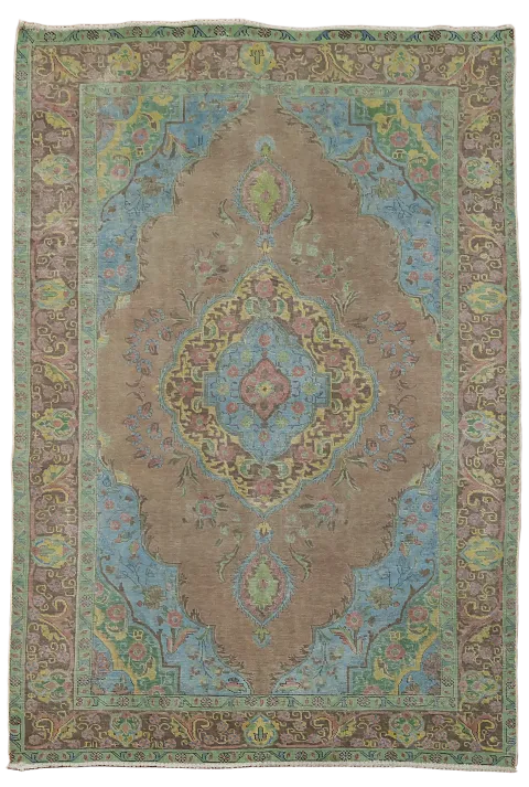 Floral Tabriz Persian Area Rug 6x9