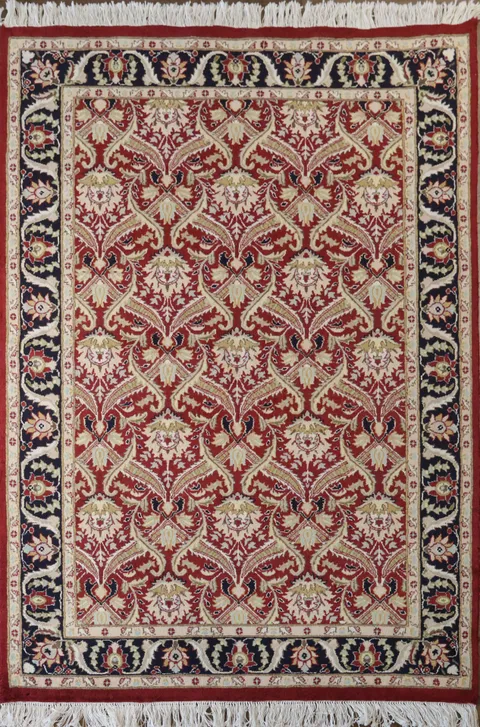 Vegetable Dye Floral Tabriz Oriental Area Rug 4x6