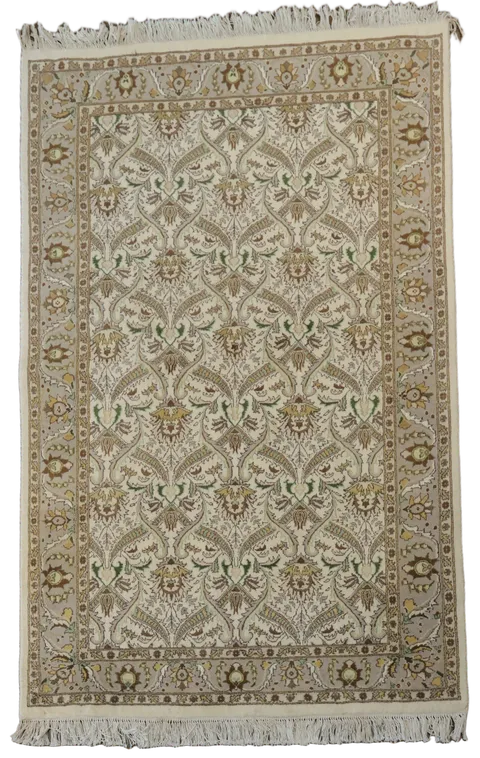 Vegetable Dye Floral Tabriz Oriental Wool Rug 4x6