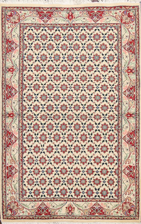 100% Vegetable Dye Tabriz Oriental Area Rug 4x6