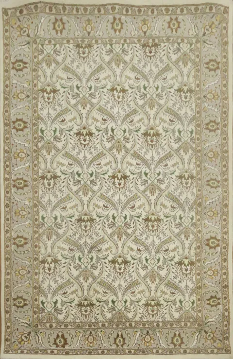 100% Vegetable Dye Floral Tabriz Oriental Area Rug 4x6