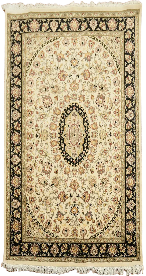 100% Vegetable Dye Floral Tabriz Oriental Area Rug 4x6