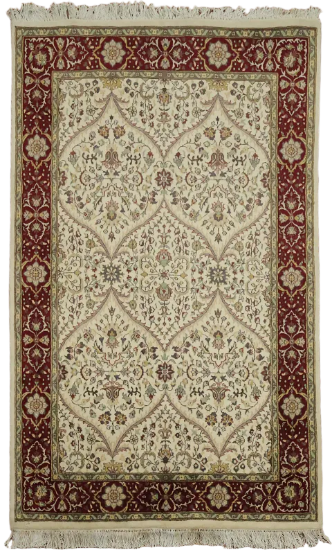 100% Vegetable Dye Floral Tabriz Oriental Area Rug 4x6