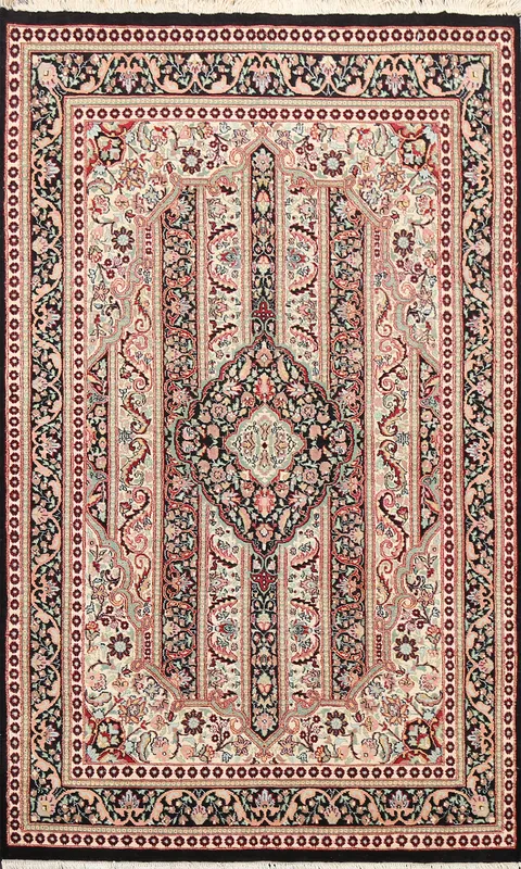 100% Vegetable Dye Tabriz Oriental Area Rug 4x6