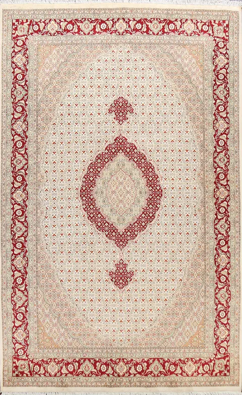 100% Vegetable Dye Tabriz Mahi Oriental Area Rug 6x10