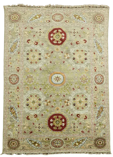 100% Vegetable Dye Kazak Oriental Area Rug 6x8