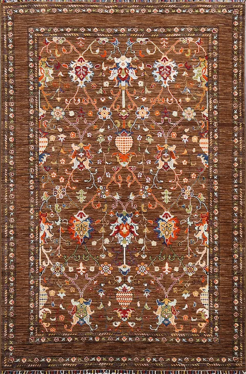 100% Vegetable Dye Ziegler Oriental Area Rug 5x7