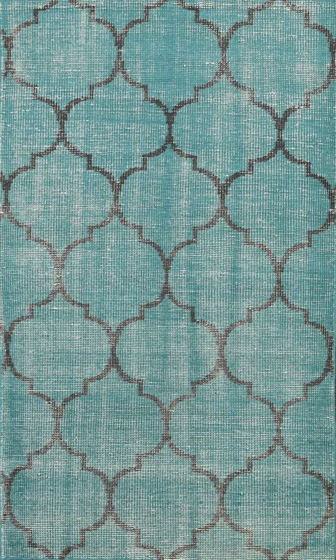 All-Over Vintage Style Trellis Oriental Area Rug 4x6