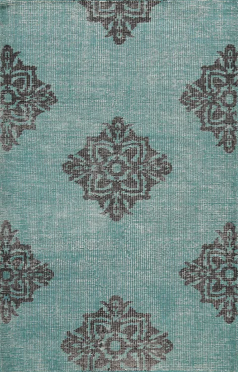 Geometric Vintage Style Distressed Area Rug 4x6