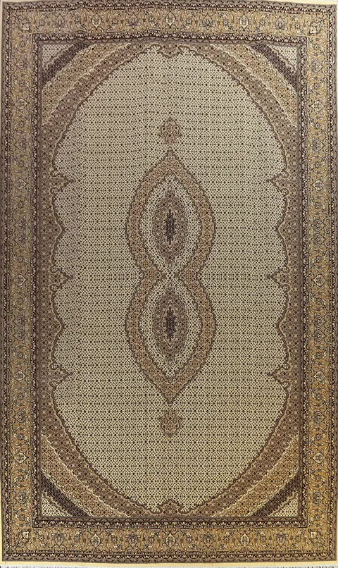 Geometric Tabriz Mahi Oriental Area Rug 13x20