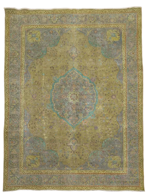 Traditional Floral Tabriz Persian Area Rug 9x13