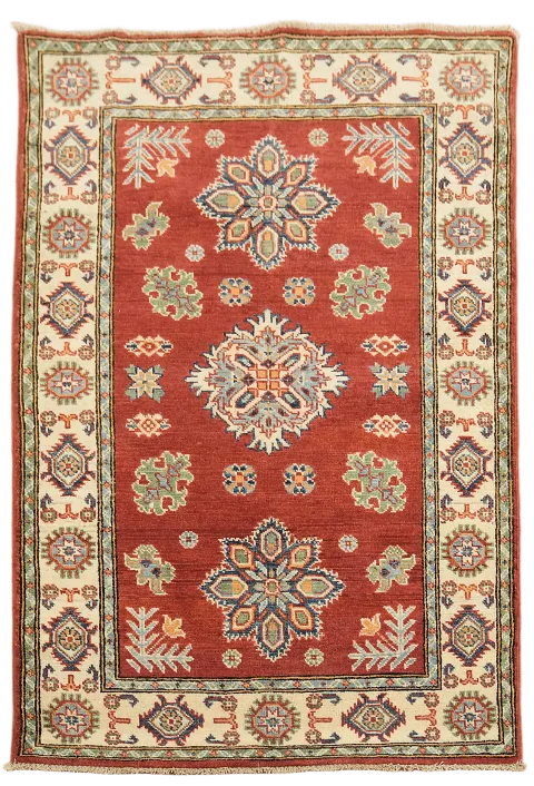 Geometric Kazak Oriental Area Rug 3x5
