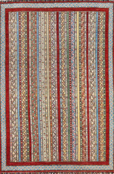 Tribal Kazak Oriental Area Rug 6x8