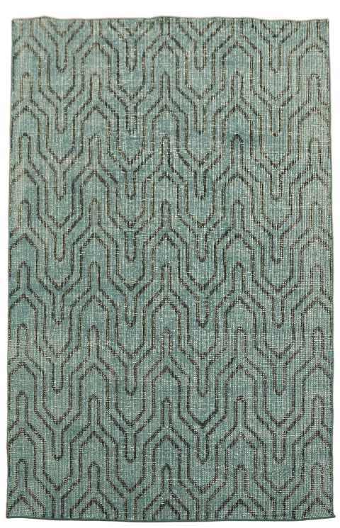 All-Over Contemporary Oriental Area Rug 6x9
