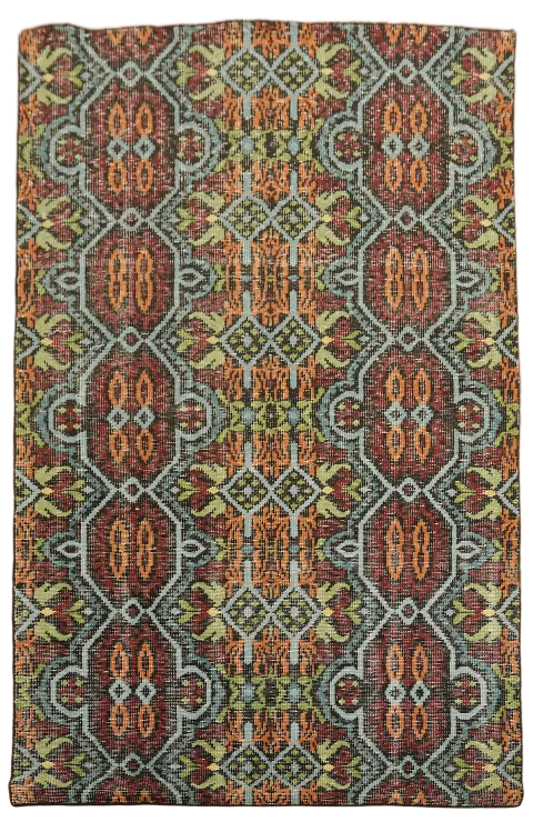Geometric Abstract Oriental Area Rug 6x9