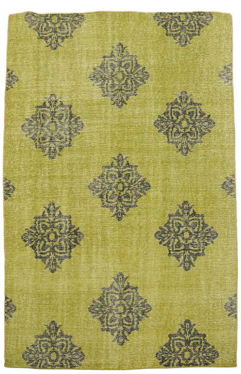 Geometric Abstract Oriental Area Rug 6x9