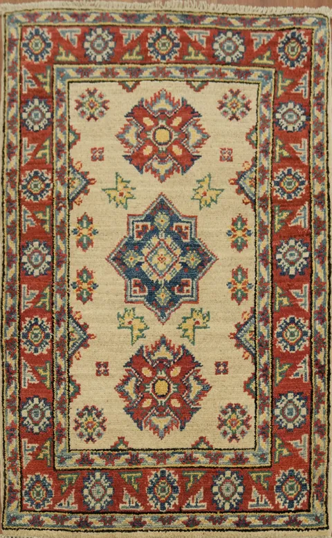 Geometric Kazak Pakistani Accent Rug 2x3
