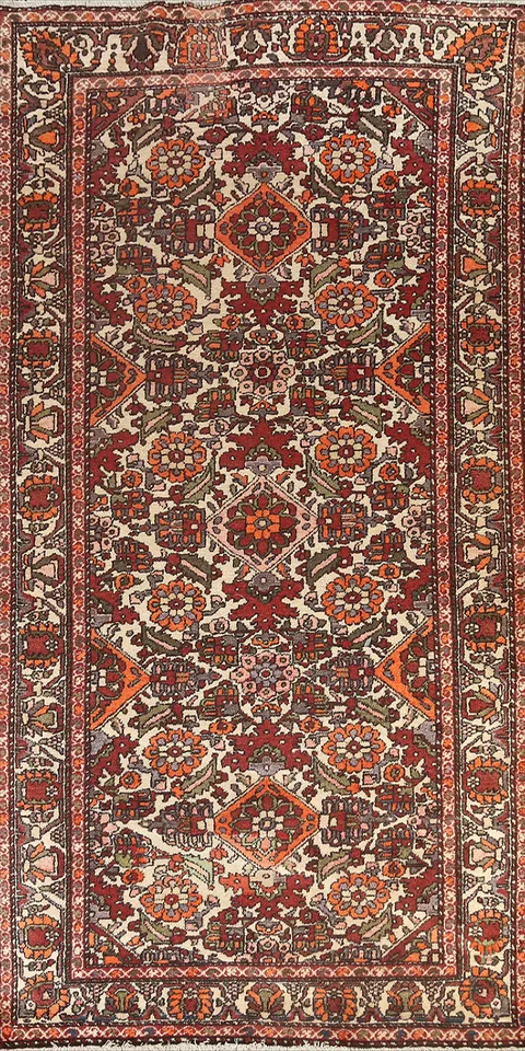 Antique Vegetable Dye Bakhtiari Persian Area Rug 5x10