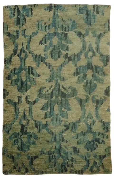 Enhance Your Home with This Elegant Blue-Green Pattern Rug 5x8