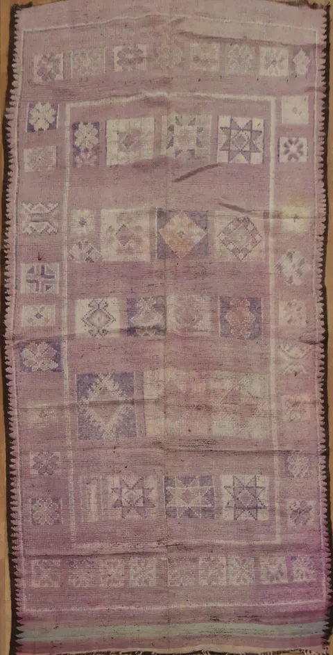 Antique Tribal Moroccan Oriental Area Rug 5x11
