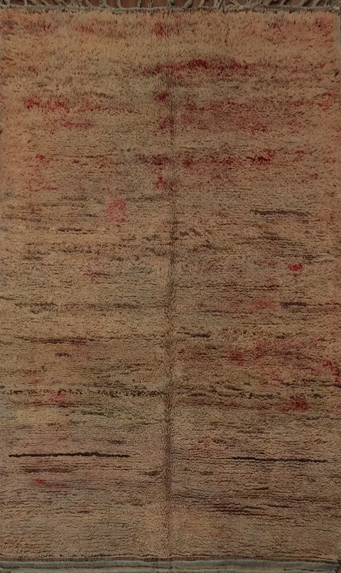 Vintage Woolen Moroccan Area Rug 6x10 with Rustic Patterns
