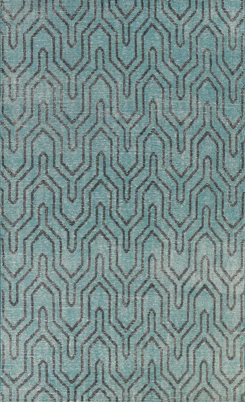 All-Over Green Moroccan Distressed Area Rug 6x9