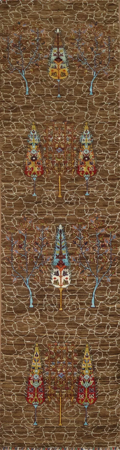 Floral Bakhtiari Oriental Runner Rug 3x10