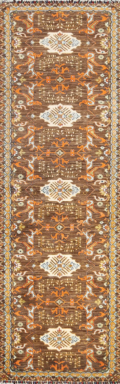 Geometric Ziegler Oriental Runner Rug 3x10