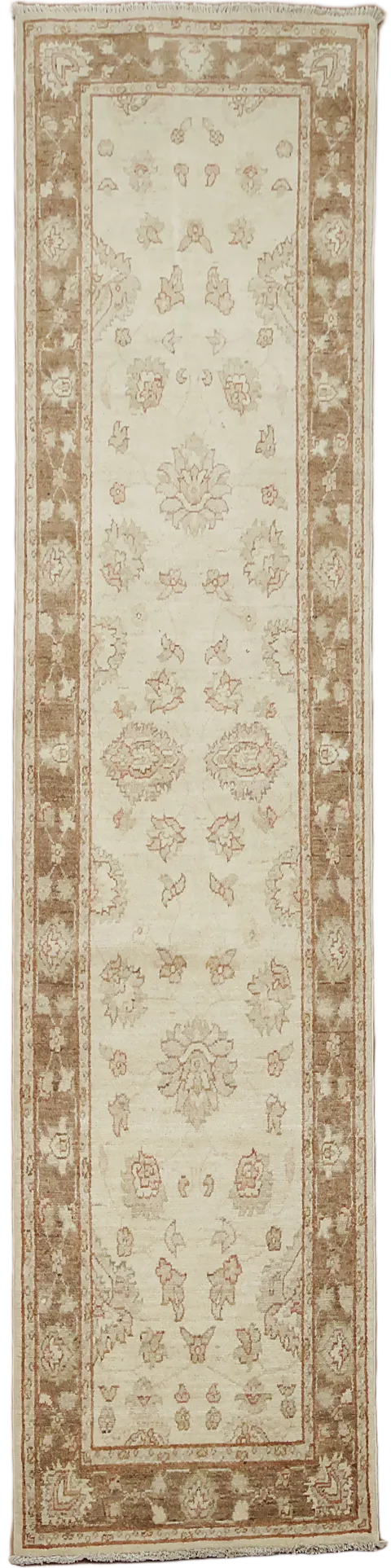 Muted Peshawar Oriental Runner Rug 3x10
