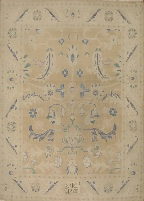 Floral Sultanabad Ziegler Persian Area Rug 6x6 Square